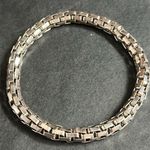 Vintage silver tone unisex‎ chainlink bracelet one size stretches Photo 2