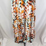Mile Gabrielle Maxi Dress Womens 3X Bright Geometric Print‎ Ruffled Straps Orange Photo 6
