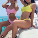 Mint Swim  One Piece Cut Out Swimsuit in Pale Pink Photo 0