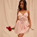 House Of CB  ‘Amaris’ Ballerina Pink‎ Baby Doll Mini Dress NWOT Size M Photo 15