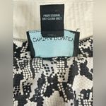 Cynthia Rowley  Snake‎ Skin Print Black White 100% Silk 3/4 Sleeve Women’s Top S Photo 6