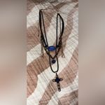 Free People NWOT Synergy Layered Necklace In Blue Photo 4