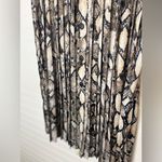 Alex Marie  Snake Print Satin Pleated Button Down Midi Skirt Photo 3