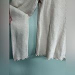 Abercrombie & Fitch 2012 Y2K  Cream Ribbed Cropped Top Lettuce Hem Sz XS Photo 2