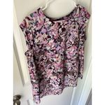 The Limited  Floral‎ Tank Top Purple Medium Women’s Blouse Shirt M Work Office Photo 3
