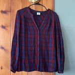 CAbi  Caroling Button Down Top in Joyful Plaid- Size Medium Photo 1
