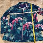 Tommy Bahama Aruba Florida Fauna Full Zip Sweatshirt Jacket Floral Green Pink S Photo 5