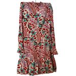 NWT RHODE Red Printed Puff 3/4 Sleeve Mini A Photo 2