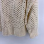 Aerie  XS Cream Open-Knit V-Neck Sweater Cozy Textured Pullover Lightweight NWT Photo 3