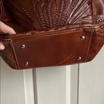 American West Brown Studded Leather Tote Bag Photo 3