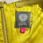 Vince Camuto Mini Dress Women's 8 Yellow Blue Floral Sweetheart Strapless Photo 6