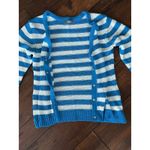 Ny Collection  Striped‎ Sweater Button Up Cardigan Size Small Photo 4