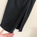 Abercrombie & Fitch black high slit midi skirt with side ruching Size XS Photo 3