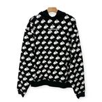 Deuce Brand | NWT | Large | Women's Black Allover White Rabbit Premium Hoodie Photo 0