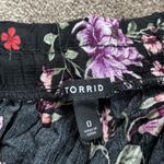 Torrid  Black Floral Romper Hi Low Skirt SIZE 0 Photo 2