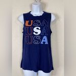 Rock & Republic Modern Lux Womens Size M Blue USA Graphic T-shirt Sleeveless Lightweight Summer Photo 1
