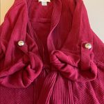 cj banks  One Piece Sweater + Cardigan Burgundy Size 1X Photo 9