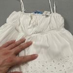 PacSun NWT Your Favorite Tie Front Eyelet Babydoll Mini Dress XS White Womens Photo 9
