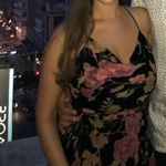 AFRM Floral Velvet Cowl Midi Dress Pink Photo 1