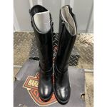 HARLEY DAVIDSON Womens 7.5 Leather TIFF Riding Boots Motorcycle Biker Western Black Photo 11