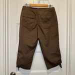 🛍️ 5/$20 Great Northwest Brown Cargo Cropped Capri Pants Size 8 Photo 3