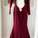 Katie May Back Cut Out Trumpet Gown Cleo Plunging Maxi Dress Size 16 NWT $450 Photo 9