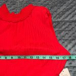 Nanette Lepore  size 6 crimson ruby pleated dress sleeveless mock neck 3 button Photo 6