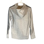 Adidas Gray Three Stripe Hooded Full Zip Sweatshirt Jacket Women Sz S Photo 7