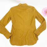 Aritzia Babaton X  Micro Corduroy Button Up Long Sleeve Shirt Top: Mustard Photo 2