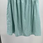 Entro  Light Blue Textured Mini Dress babydoll S animal print shiny monochromatic Photo 8