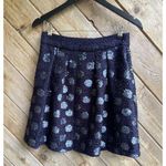 Anthropologie EVA FRANCO Skirt Sz 6 Blue Sequin Polka Dot Metallic Pockets Lined Photo 0