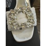 Badgley Mischka Women's Nina Heeled Sandal Peep Toe Rhinestone Size 7 Bridal Photo 4