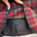 Pendleton Vintage 100% Virgin Wool Tartan Plaid Skirt Red Black Size 10 Petite Photo 6