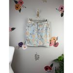 BDG Blue and Pink Floral Print Denim Mini Skirt -Size - Small Photo 2