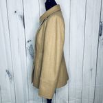 J.Crew Coat Womens Sz 8 Tan Wool Blend Double Breasted Peacoat Classic Photo 4
