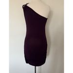 Body Central NWT Y2K Purple Beaded One Shoulder Lightweight Luxe Mini Dress Sz M Photo 2