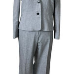 Kasper  Women’s Pant Suit 2 Button Kate Classic Fit Notch Lapel Gray Plus Size 16 Photo 0