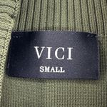 VICI  Sleeveless‎ Top Women's Small Olive Green Belted Mock Neck Knit Blouse Photo 3