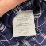 Joie  Shirt Dress Jessalyn Button Up Down Plaid Blue Ruffle Neckline  Size Small Photo 4