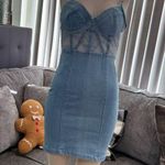 🌸AMTIOUS envy me denim dress ✨ Blue Size M Photo 5