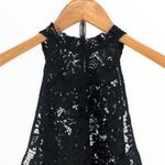 Free People Black Sweet Meadow Dreams Lace Sleeveless High Neck Top size Small Photo 5