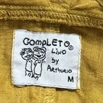 Completo Lino by Arthurio 100% Linen Gold Hooded Pullover Top Lagenlook M Size undefined Photo 6