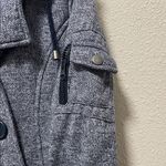 Ambiance Blue Heathered Pea Coat Size M Photo 2