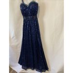 La Femme  Formal Dress Sequin Gown 0 Navy Dark Blue Prom Ball Gala Quinceara Hoco Photo 1