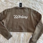 Wolves Darc Sport SHE Cursive Crop Crewneck Sage Size Small Brown Photo 5