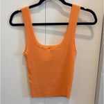 Divided Orange ribbed tank top Photo 1
