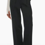 Babaton Aritzia  The Effortless Pleated Wide Leg Pants Size 12 Black Office Chic Photo 0