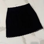 INDIKAH  NWT Embroidered Mini Skirt Women's 10 Black Back Zipper Special Occasion Photo 4