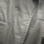 Victor Alfaro Collective Navy Blue Twill Double Breasted Coat Size Small $585 Photo 2