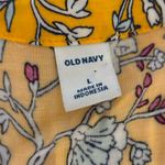 Old Navy  Yellow Floral Cap Sleeve Blouse Photo 1